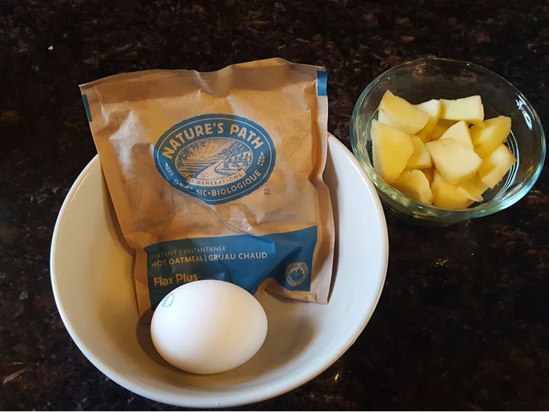 Egg, Oatmeal and Half an Apple